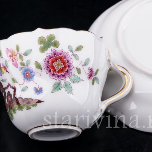 Кофейная пара с восточным орнаментом, Meissen, Германия, вт. пол. 20 в