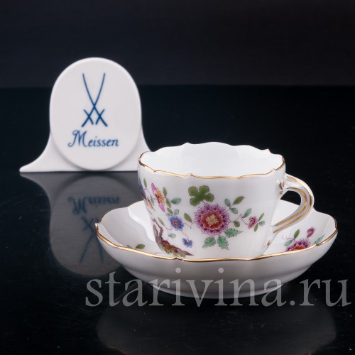 Кофейная пара с восточным орнаментом, Meissen, Германия, вт. пол. 20 в