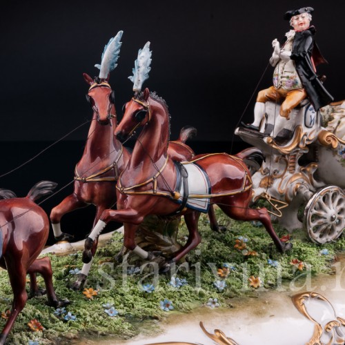 Карета, Capodimonte, Италия, сер. - вт. пол. 20 в.