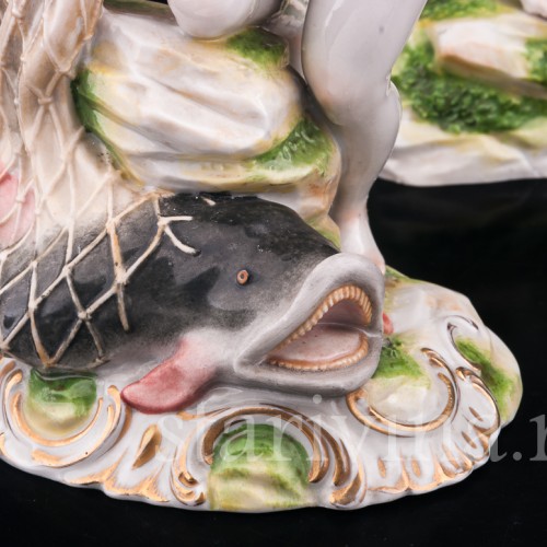 Парные фарфорвые статуэтки Рыбаки, Dressel, Kister & Co, Германия, кон. 19 в., нач. 20 в..