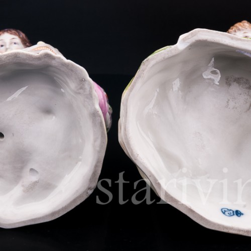 Парные фарфорвые статуэтки Рыбаки, Dressel, Kister & Co, Германия, кон. 19 в., нач. 20 в..