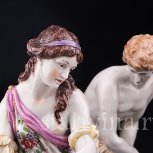 Парные фарфорвые статуэтки Рыбаки, Dressel, Kister & Co, Германия, кон. 19 в., нач. 20 в..