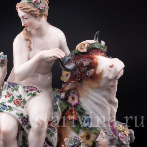Фарфорвая статуэтка Похищение Европы, Dressel, Kister & Co, Германия, 1907-20 гг.