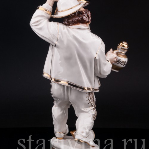 Статуэтка из фарфора Выпивоха с кувшином, Algora, Испания, вт. пол. 20 в.