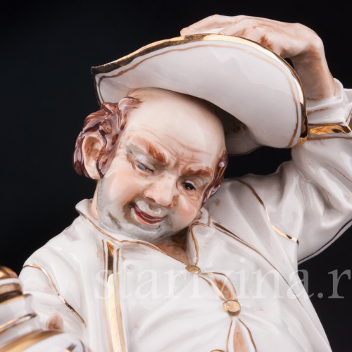 Статуэтка из фарфора Выпивоха с кувшином, Algora, Испания, вт. пол. 20 в.