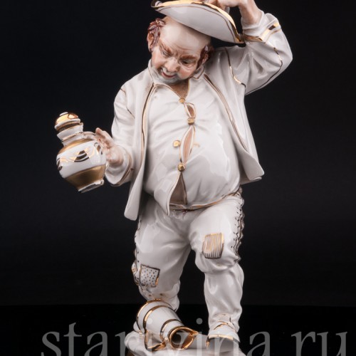 Статуэтка из фарфора Выпивоха с кувшином, Algora, Испания, вт. пол. 20 в.