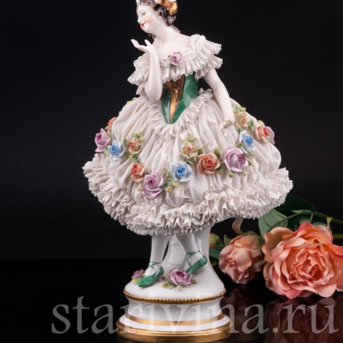 Балерина, кружевная, Volkstedt, Германия, до 1935 г