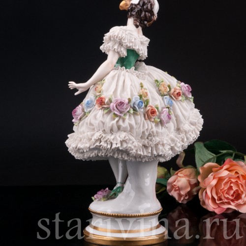 Балерина, кружевная, Volkstedt, Германия, до 1935 г