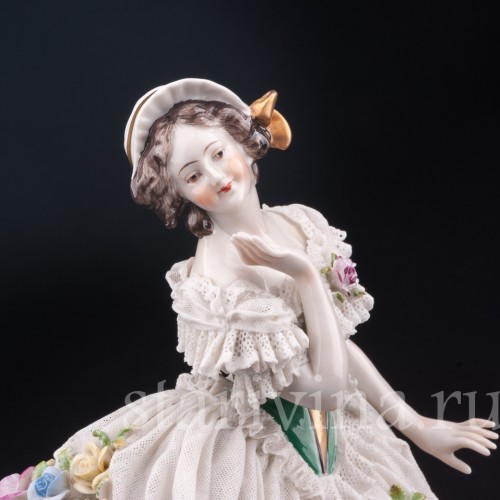 Балерина, кружевная, Volkstedt, Германия, до 1935 г
