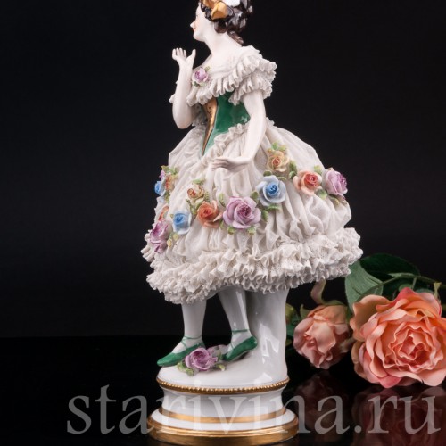 Балерина, кружевная, Volkstedt, Германия, до 1935 г