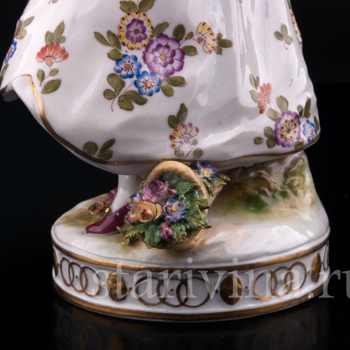 Статуэтка балерины из фарфора Танцовщица Камарго, Volkstedt, Германия, до 1935 г.