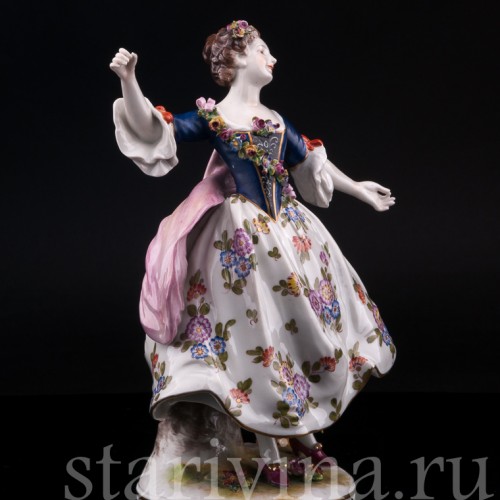 Статуэтка балерины из фарфора Танцовщица Камарго, Volkstedt, Германия, до 1935 г.