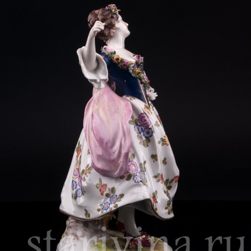 Статуэтка балерины из фарфора Танцовщица Камарго, Volkstedt, Германия, до 1935 г.