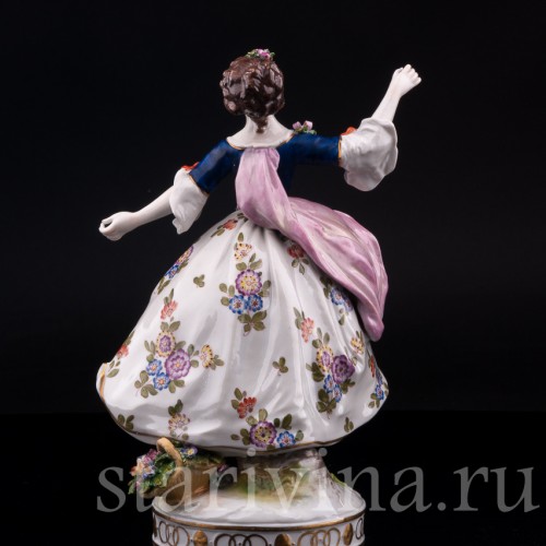 Статуэтка балерины из фарфора Танцовщица Камарго, Volkstedt, Германия, до 1935 г.