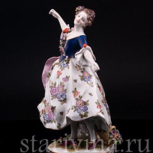 Статуэтка балерины из фарфора Танцовщица Камарго, Volkstedt, Германия, до 1935 г.