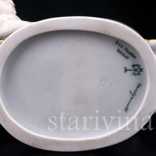 Фарфорвая статуэтка Играющие девочки, Karl Ens, Германия, 1920-30 гг.