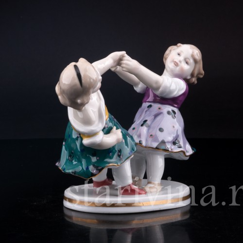 Фарфорвая статуэтка Играющие девочки, Karl Ens, Германия, 1920-30 гг.