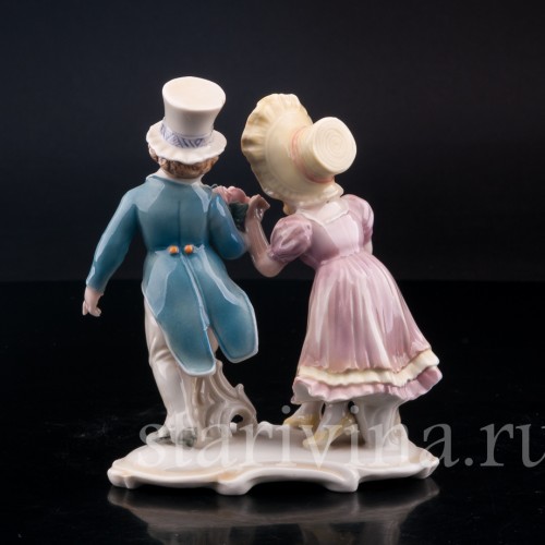 Фарфорвая статуэтка Дети с букетом цветов, Karl Ens, Германия, 1920-30 гг.