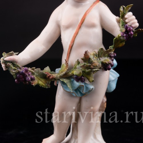 Малыш с виноградом, аллегория осени, Meissen, Германия, кон. 19 - нач. 20 вв.