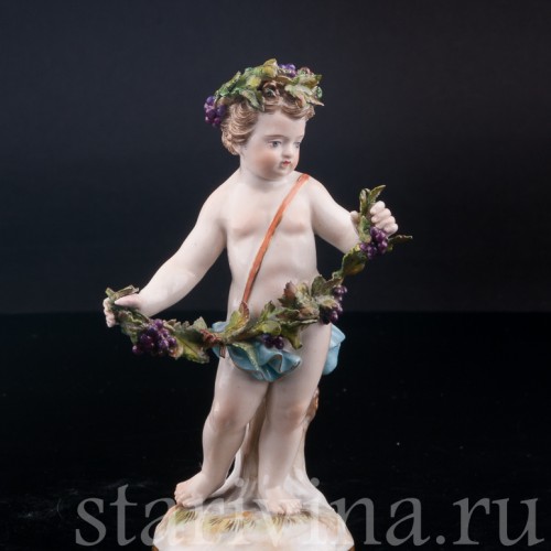 Малыш с виноградом, аллегория осени, Meissen, Германия, кон. 19 - нач. 20 вв.