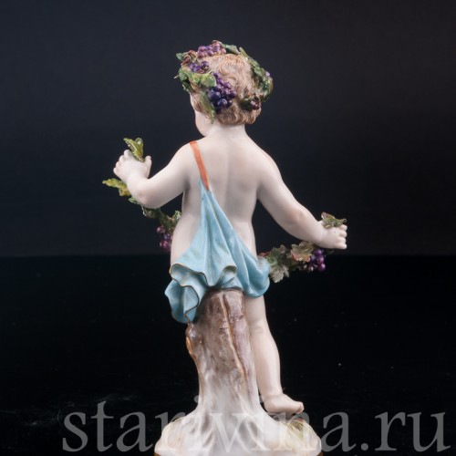 Малыш с виноградом, аллегория осени, Meissen, Германия, кон. 19 - нач. 20 вв.