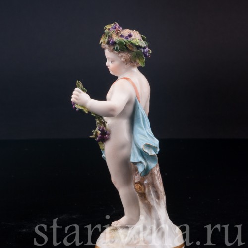 Малыш с виноградом, аллегория осени, Meissen, Германия, кон. 19 - нач. 20 вв.