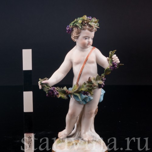 Малыш с виноградом, аллегория осени, Meissen, Германия, кон. 19 - нач. 20 вв.