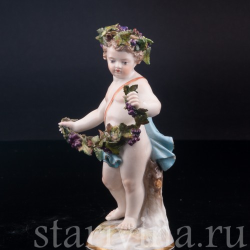 Малыш с виноградом, аллегория осени, Meissen, Германия, кон. 19 - нач. 20 вв.