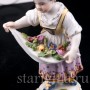 Статуэтка из фарфора Девочка с цветами в подоле, Meissen, Германия, кон. 19 - нач. 20 вв.