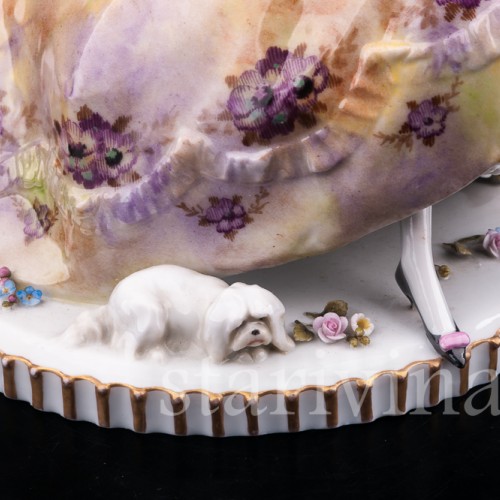 Девушка с гитарой, E. A. Muller, Германия, 1890-95 гг.