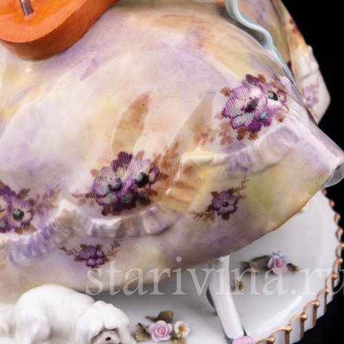 Девушка с гитарой, E. A. Muller, Германия, 1890-95 гг.