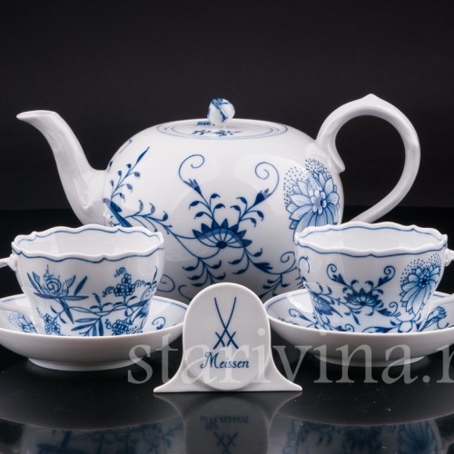 Две чайных пары и чайник, Meissen, Германия, вт. пол. 20 в