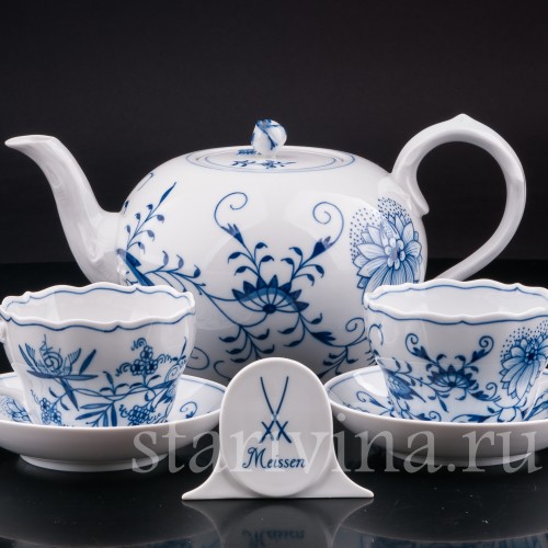 Две чайных пары и чайник, Meissen, Германия, вт. пол. 20 в