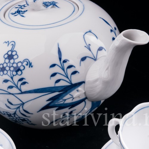 Две чайных пары и чайник, Meissen, Германия, вт. пол. 20 в