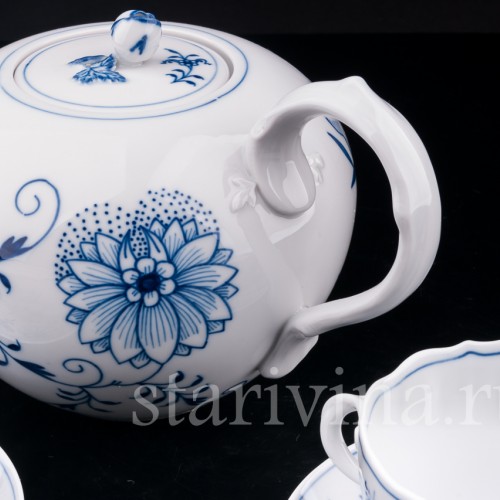 Две чайных пары и чайник, Meissen, Германия, вт. пол. 20 в