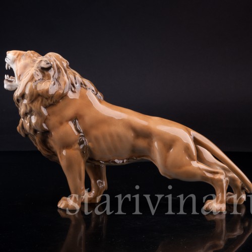 Фигурка из фарфора Рычащий лев, Hutschenreuther, Германия, кон. 20 в.