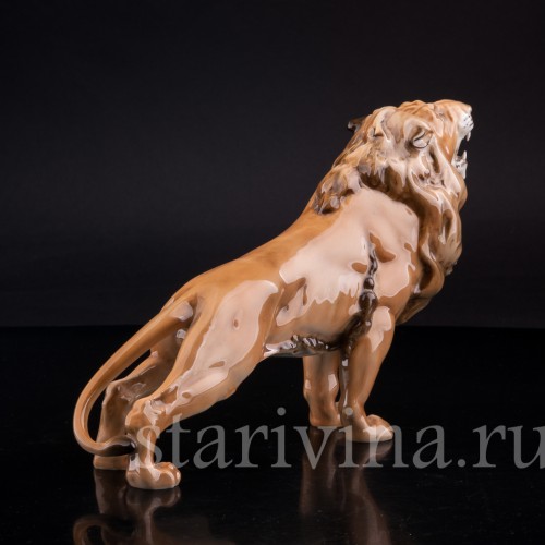 Фигурка из фарфора Рычащий лев, Hutschenreuther, Германия, кон. 20 в.