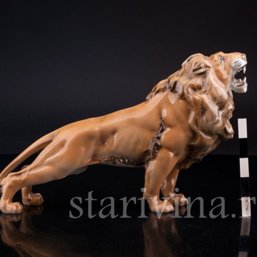 Фигурка из фарфора Рычащий лев, Hutschenreuther, Германия, кон. 20 в.