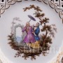 Декоративная Прорезная тарелка с живописью  из фарфора, Meissen, Германия, сер. 19, нач. 20 вв.