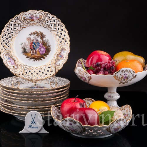 Десертный сервиз, Meissen, Германия, сер.19 - нач.20 вв