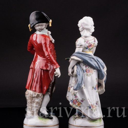 Фарфорвая статуэтка Галантная пара, Германия, кон. 19 в.