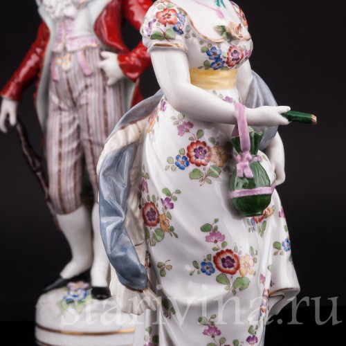 Фарфорвая статуэтка Галантная пара, Германия, кон. 19 в.