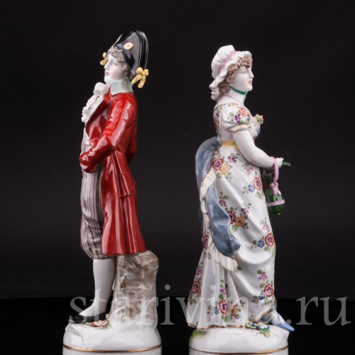 Фарфорвая статуэтка Галантная пара, Германия, кон. 19 в.