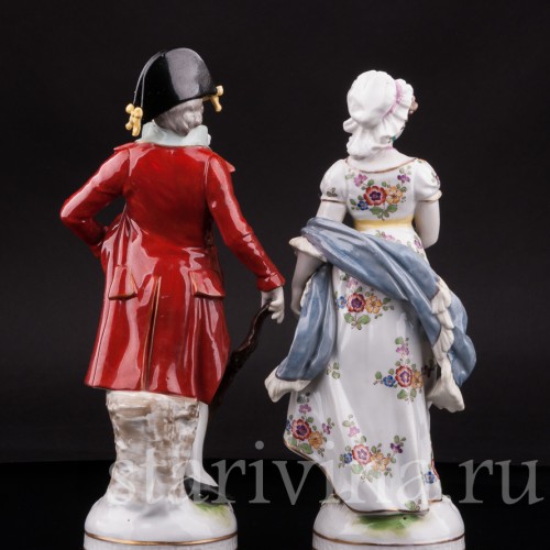 Фарфорвая статуэтка Галантная пара, Германия, кон. 19 в.