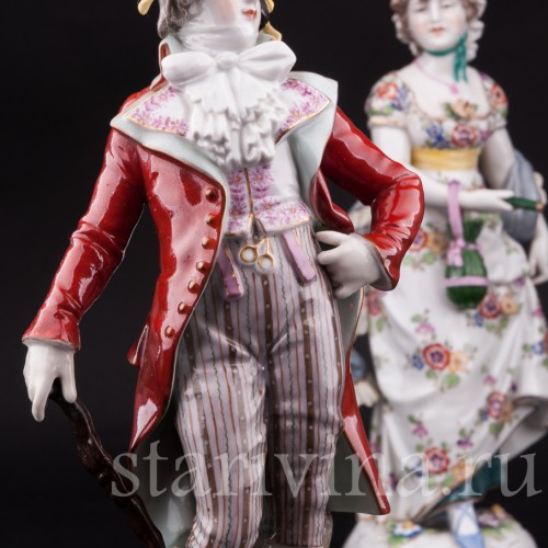 Фарфорвая статуэтка Галантная пара, Германия, кон. 19 в.