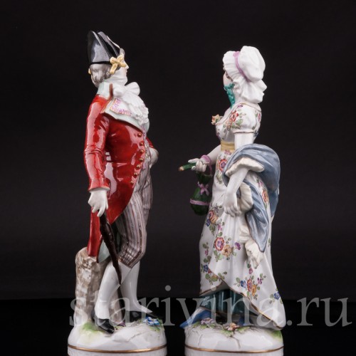 Фарфорвая статуэтка Галантная пара, Германия, кон. 19 в.