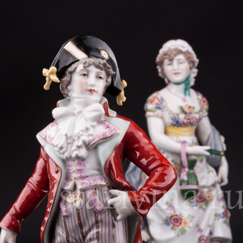 Фарфорвая статуэтка Галантная пара, Германия, кон. 19 в.