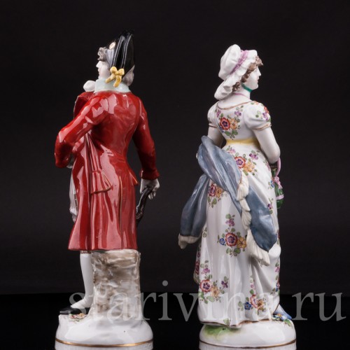 Фарфорвая статуэтка Галантная пара, Германия, кон. 19 в.