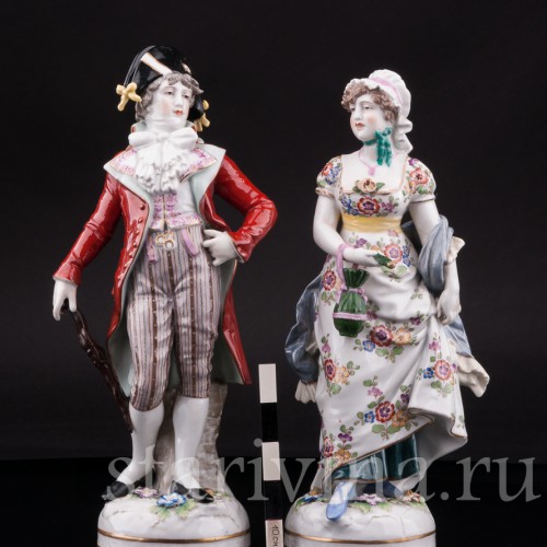 Фарфорвая статуэтка Галантная пара, Германия, кон. 19 в.