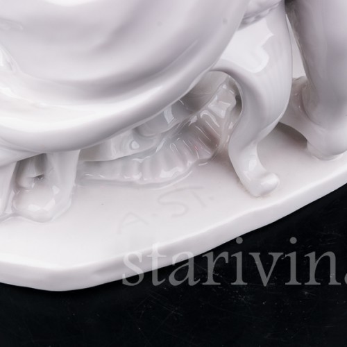 Фарфорвая статуэтка пары Арлекин с дамой, Volkstedt, Германия, после 1935 г.